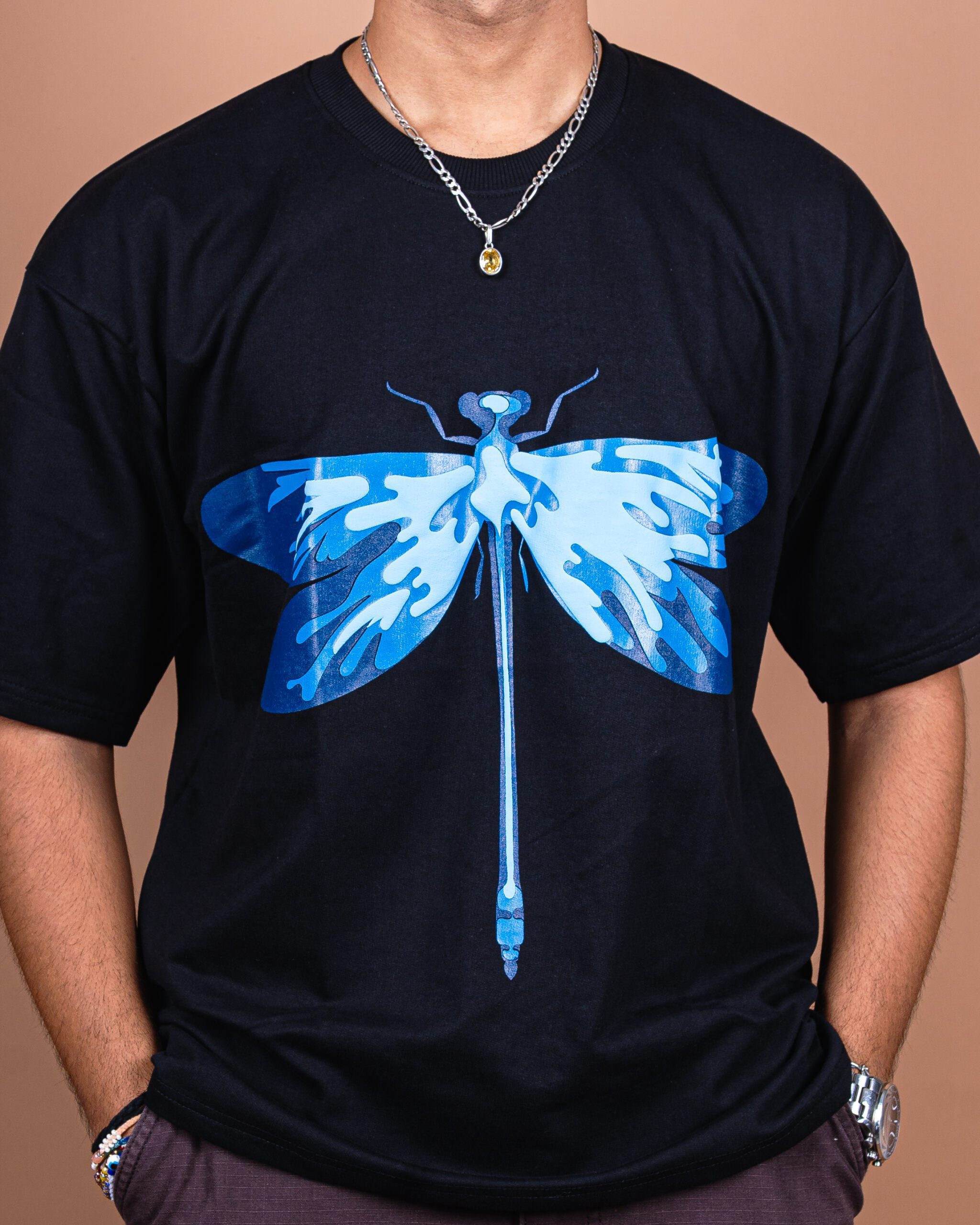 Blue Dragonfly Oversized T-Shirt