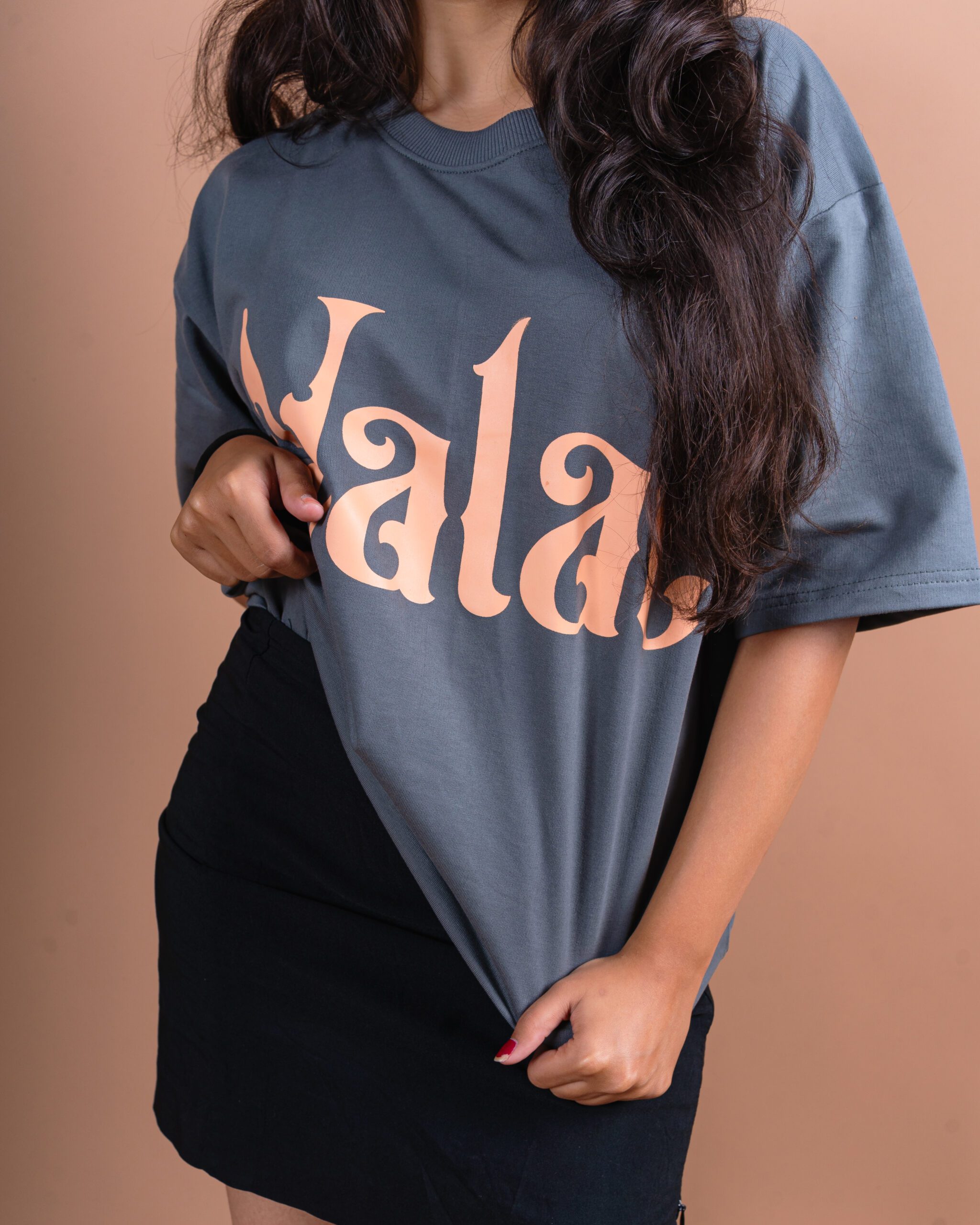 Vintage Rose Newspaper Oversized T-Shirt